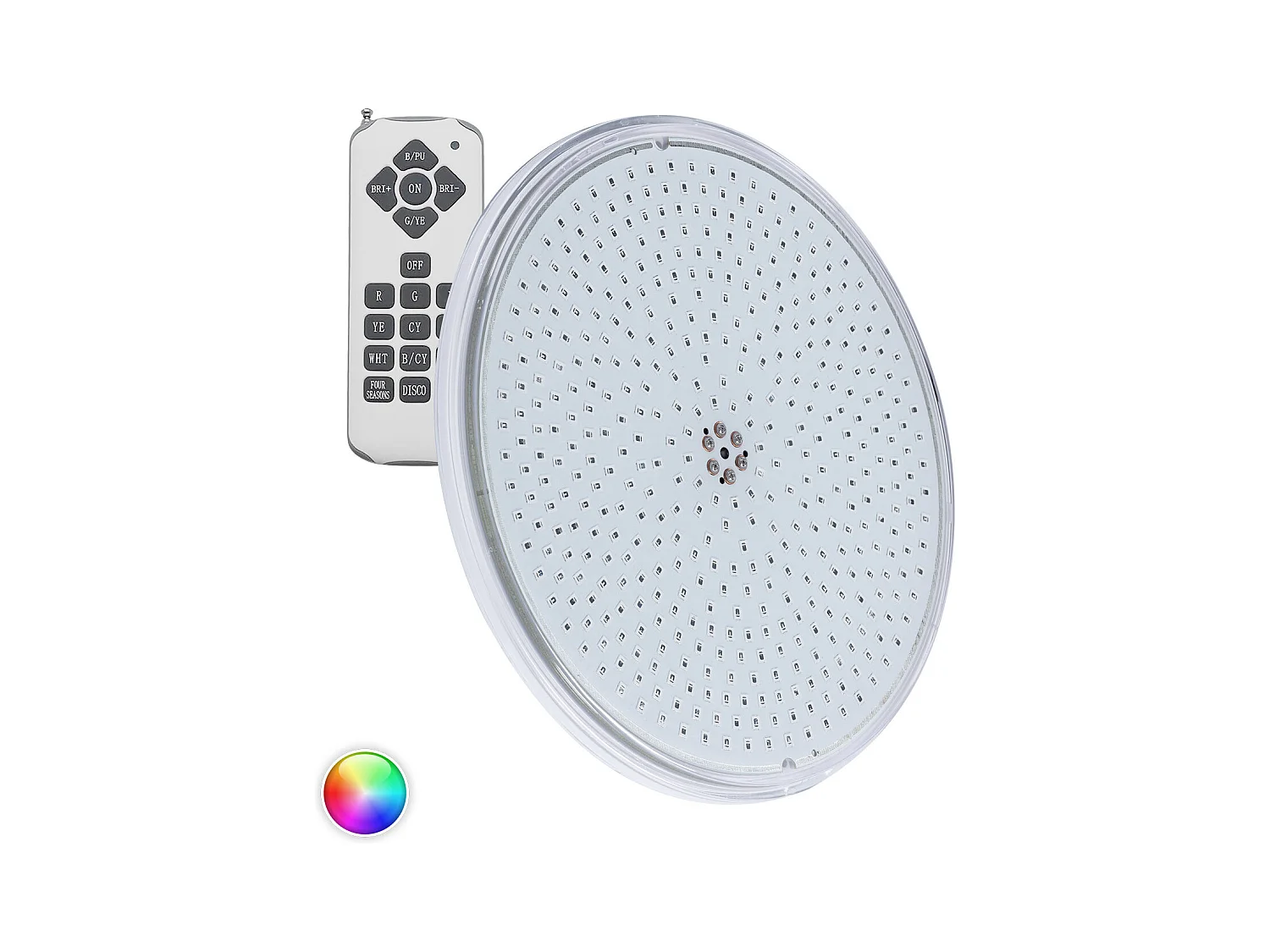 Ampoule LED Piscine Slim Submersible PAR56 RGB 12V AC 35W IP68  Télécommande RF RGB