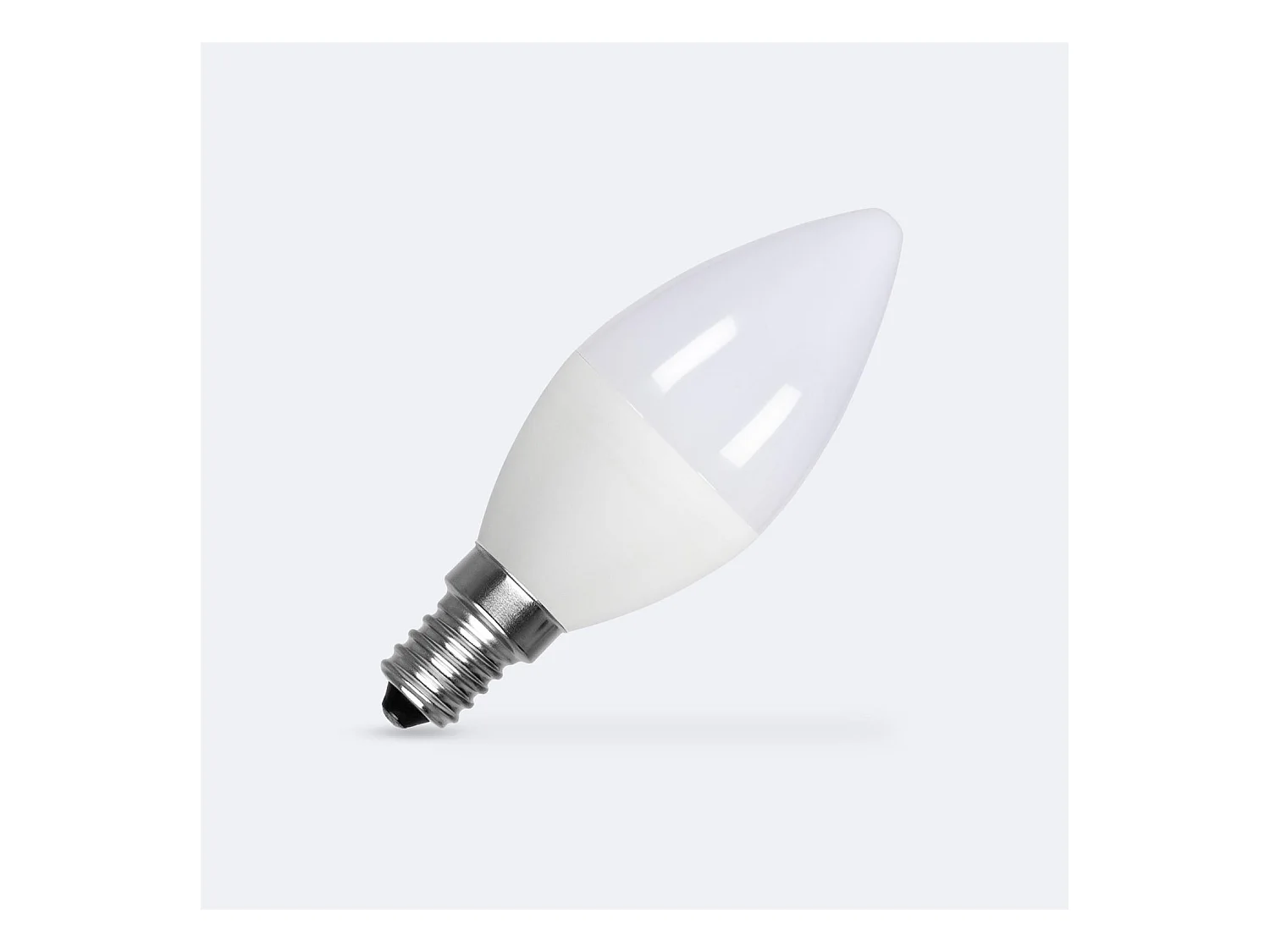 Lampadina LED E14 5W 500lm C37  No Flicker 3000K Bianco Caldo