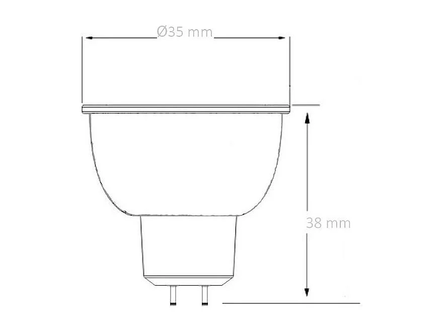 Ampoule LED 12V MR11 1W 120 lm  2700K Blanc chaud