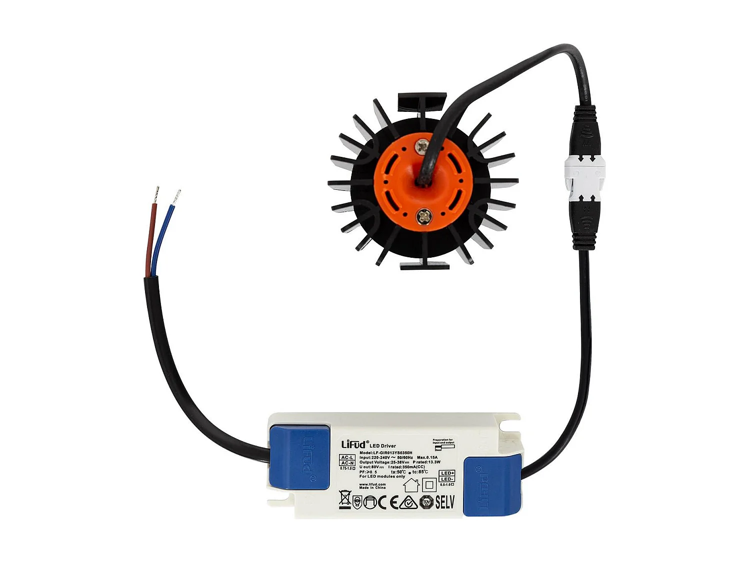 Module LED 15W No Flicker pour Collerette Downlight M16/GU10 4000K 55º Blanc neutre