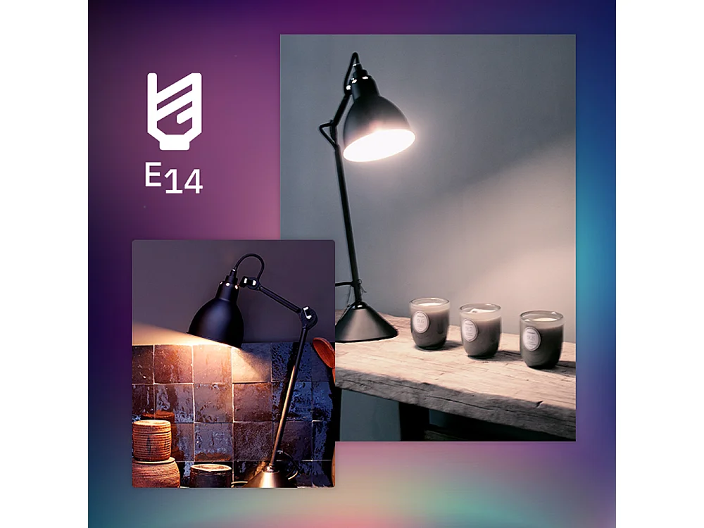 Ampoule LED E14 4W 360 lm G45  No Flicker 3000K Blanc chaud