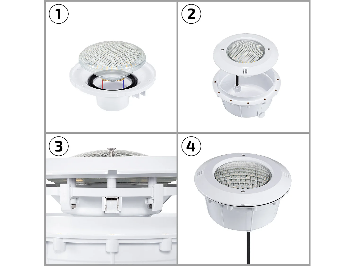 Ampoule LED Piscine Submersible PAR56 RGB 12V AC 35W IP68  RGB