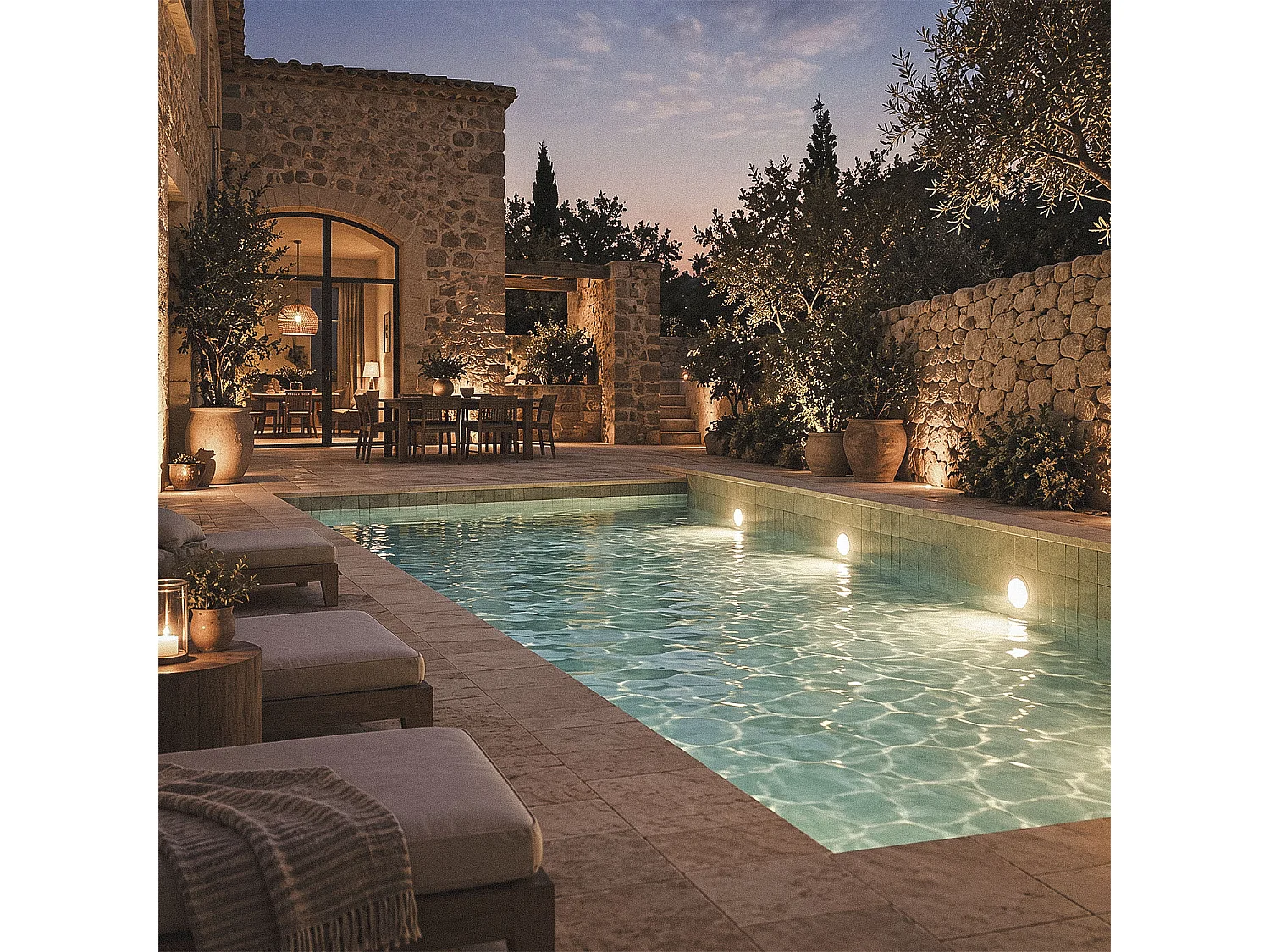 Ampoule LED Piscine Submersible 12V AC/DC 35W IP68 PAR56  3000K Blanc chaud