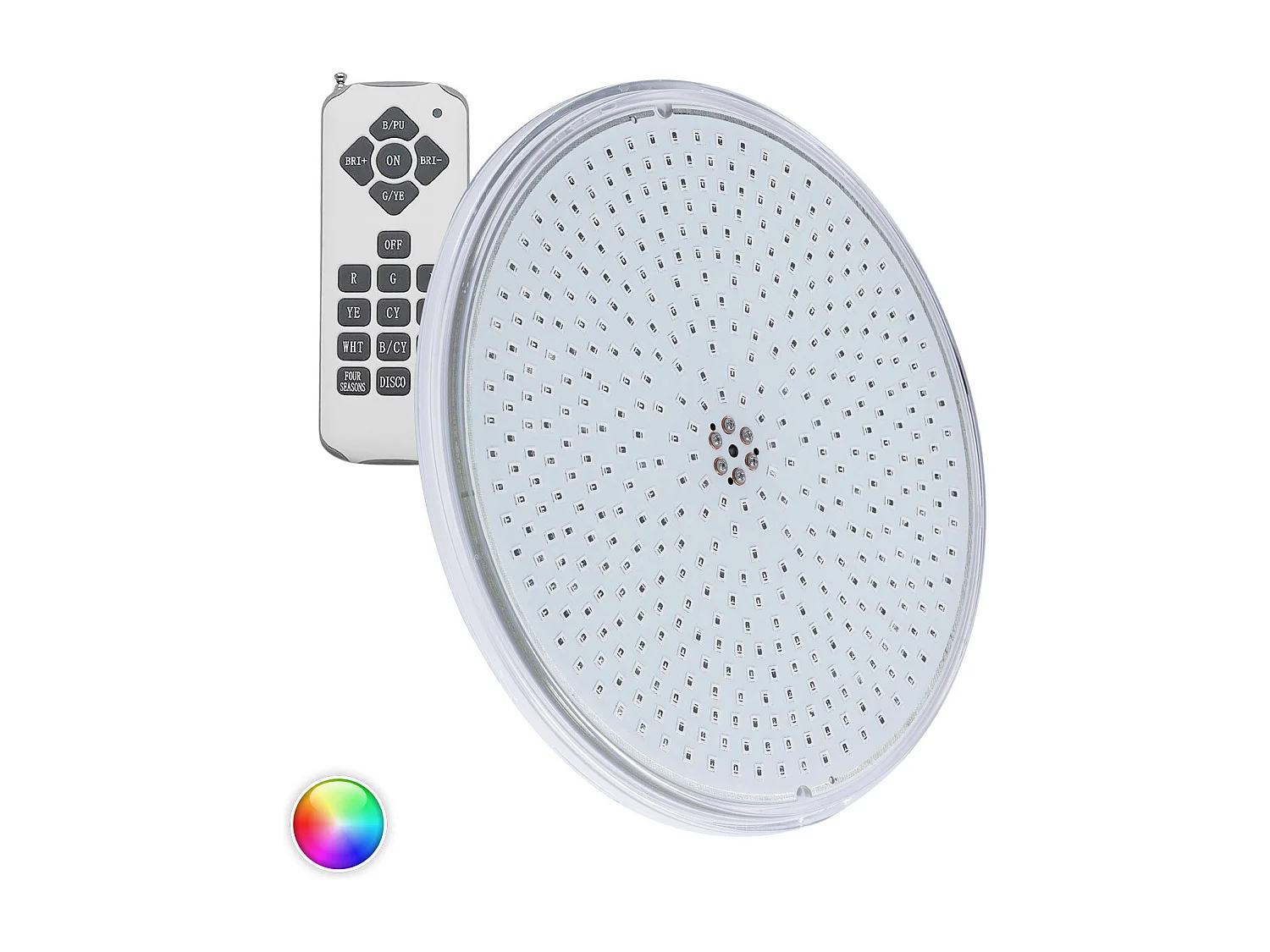 Ampoule LED Piscine Slim Submersible PAR56 RGB 12V AC 35W IP68  Sans télécommande RGB