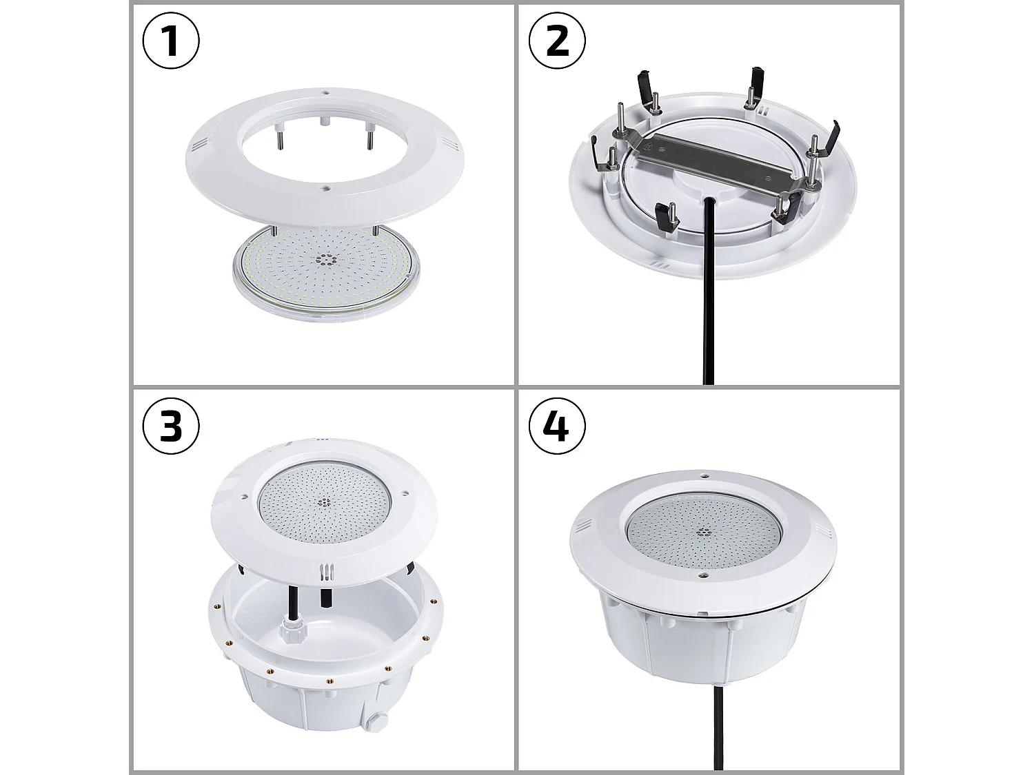 Bombilla Piscina LED RGB Sumergible Slim 12V AC 35W IP68 PAR56 Sin Mando RGB