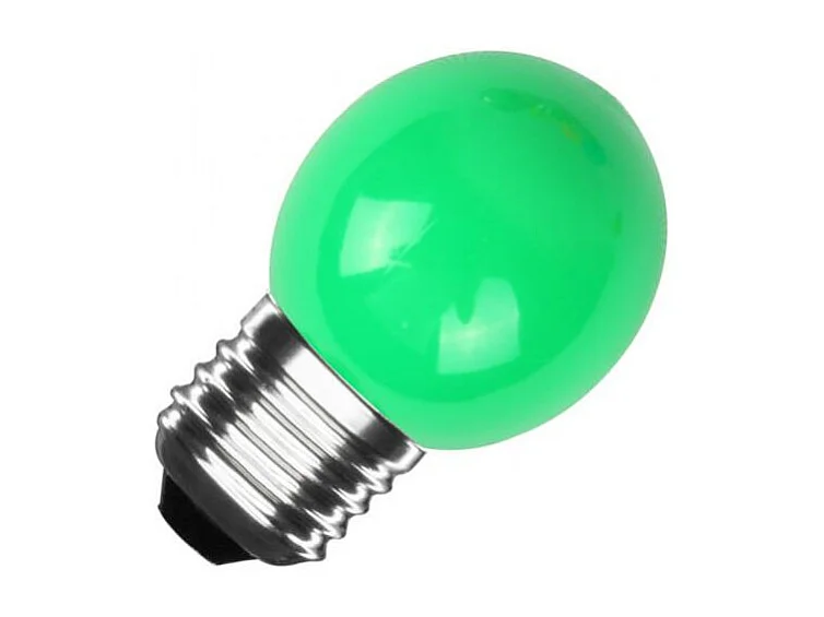 Pack 4 Ampoules LED E27 3W 300 lm G45 Verte Vert