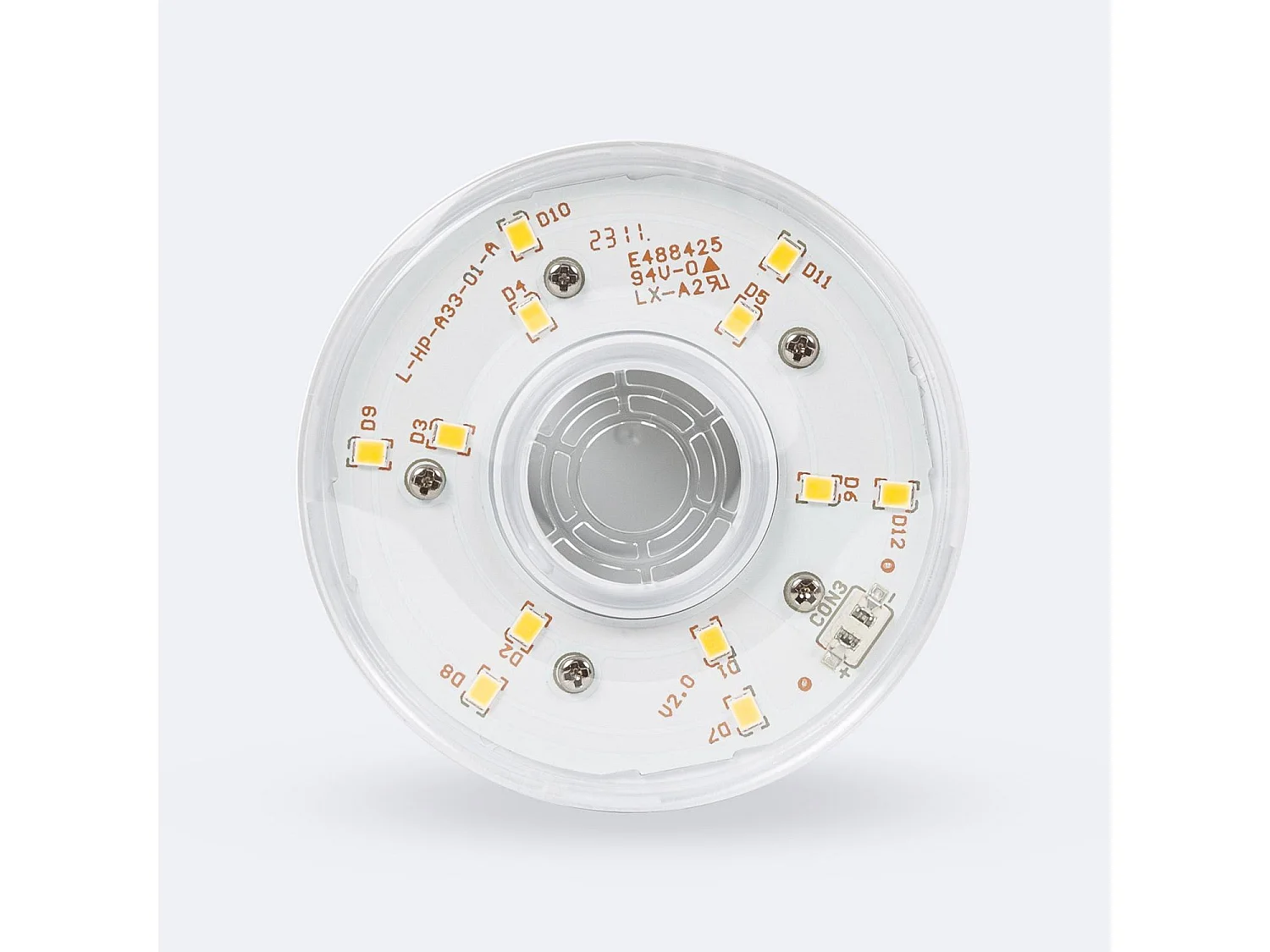 Bombilla LED E27 27W Alumbrado Público Corn IP65   5000K Blanco Frío