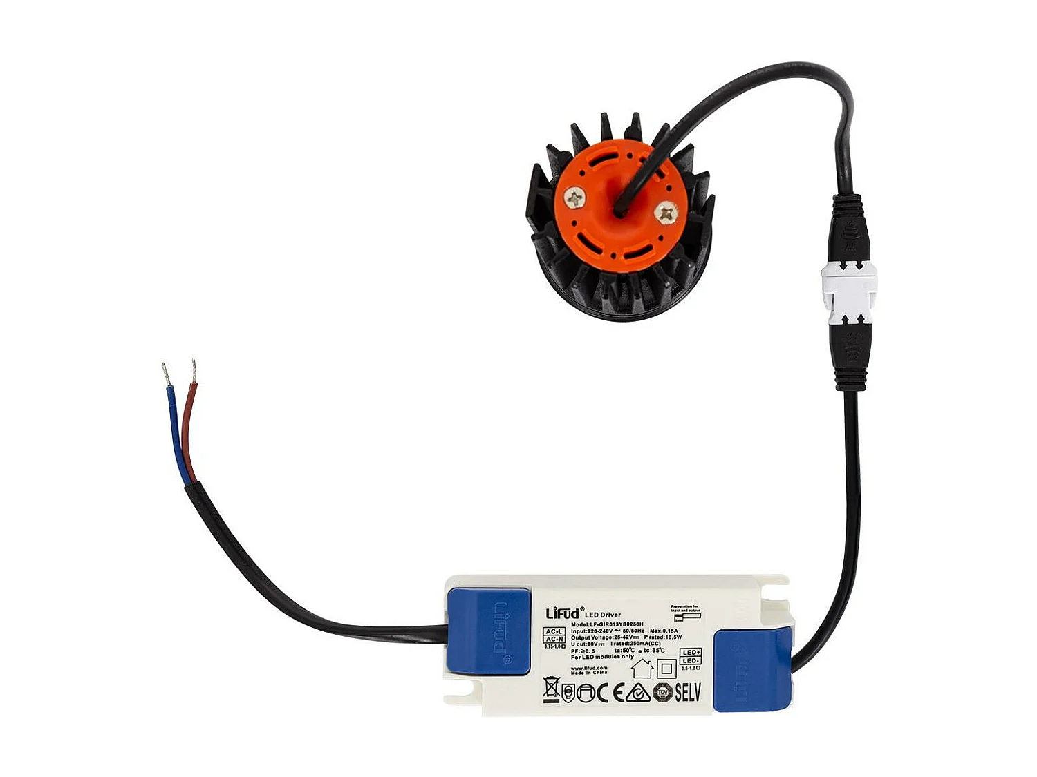 Module LED 10W No Flicker pour Collerette Downlight M16/GU10 4000K 55º Blanc neutre