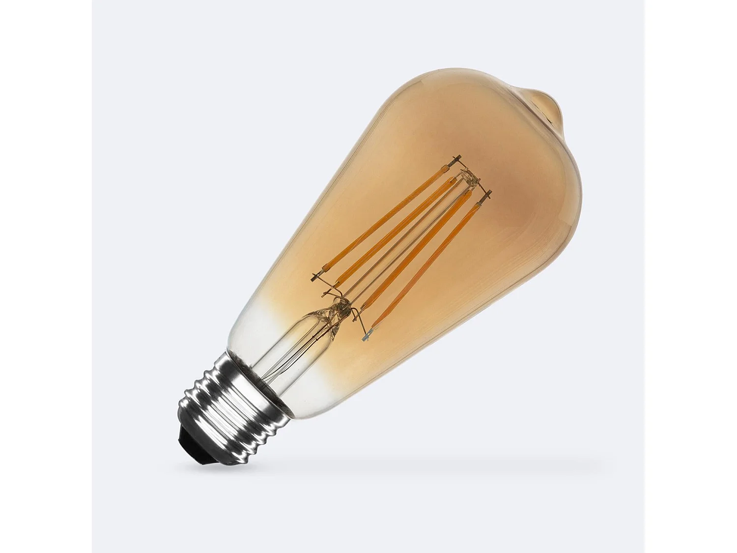 Bombilla Filamento LED E27 6W 600 lm ST64 Gold No Flicker 2200K Súper Cálido
