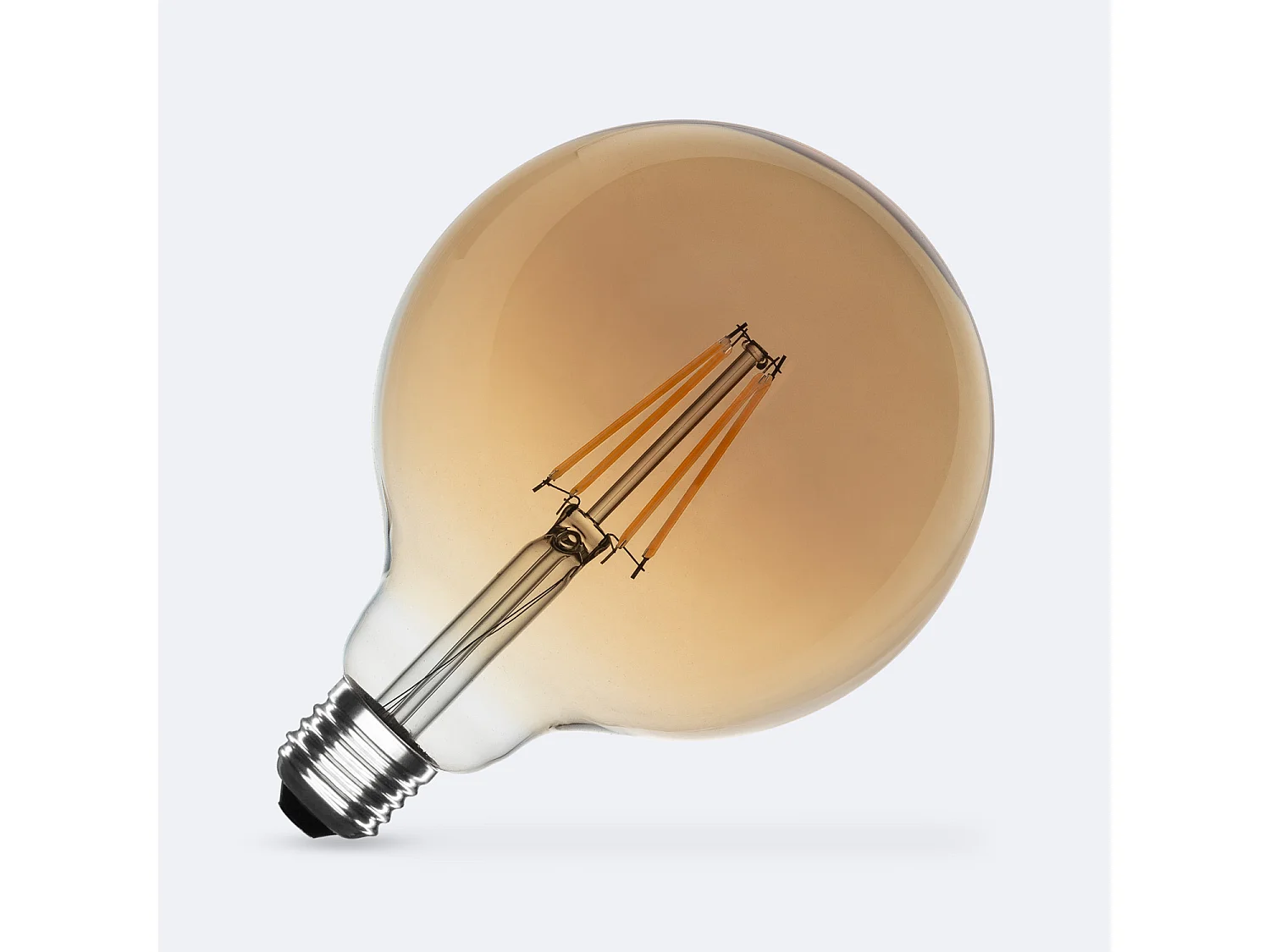 Bombilla Filamento LED E27 8W 750 lm G125 Gold No Flicker 2200K Súper Cálido