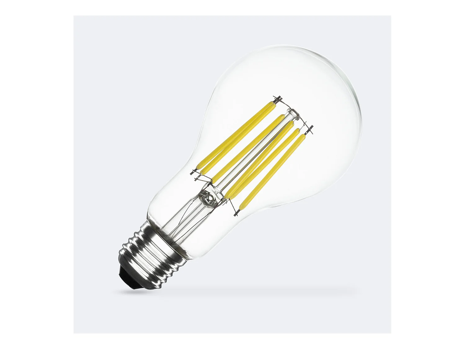 Bombilla Filamento LED E27 7.3W 1535 lm A70 High Efficiency 210 lm/W Clase A No Flicker 2700K Blanco Cálido