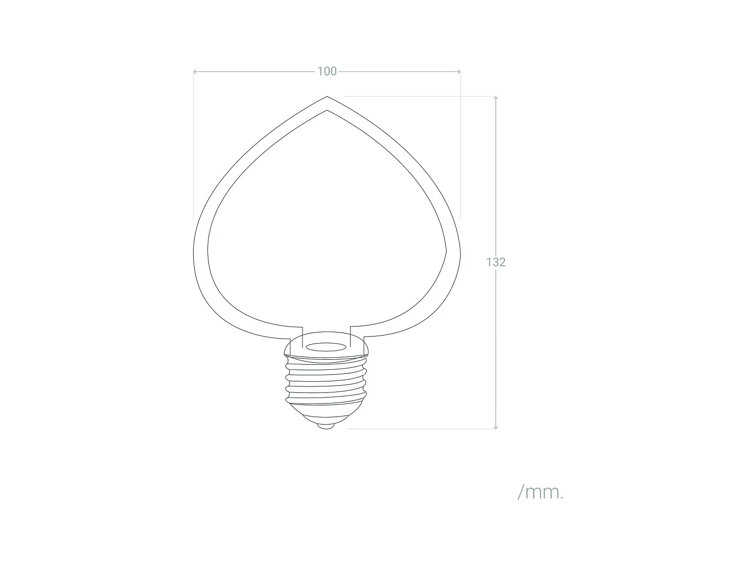 Ampoule LED Filament E27 4W 400 lm Néon Heart No Flicker 2200K Super chaud