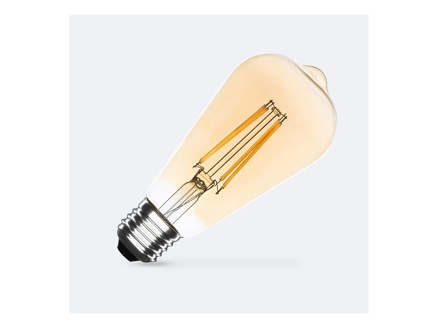Lampadina Filamento LED E27 8W 750 lm Regolabile ST64 Gold No Flicker 2700K Bianco Caldo