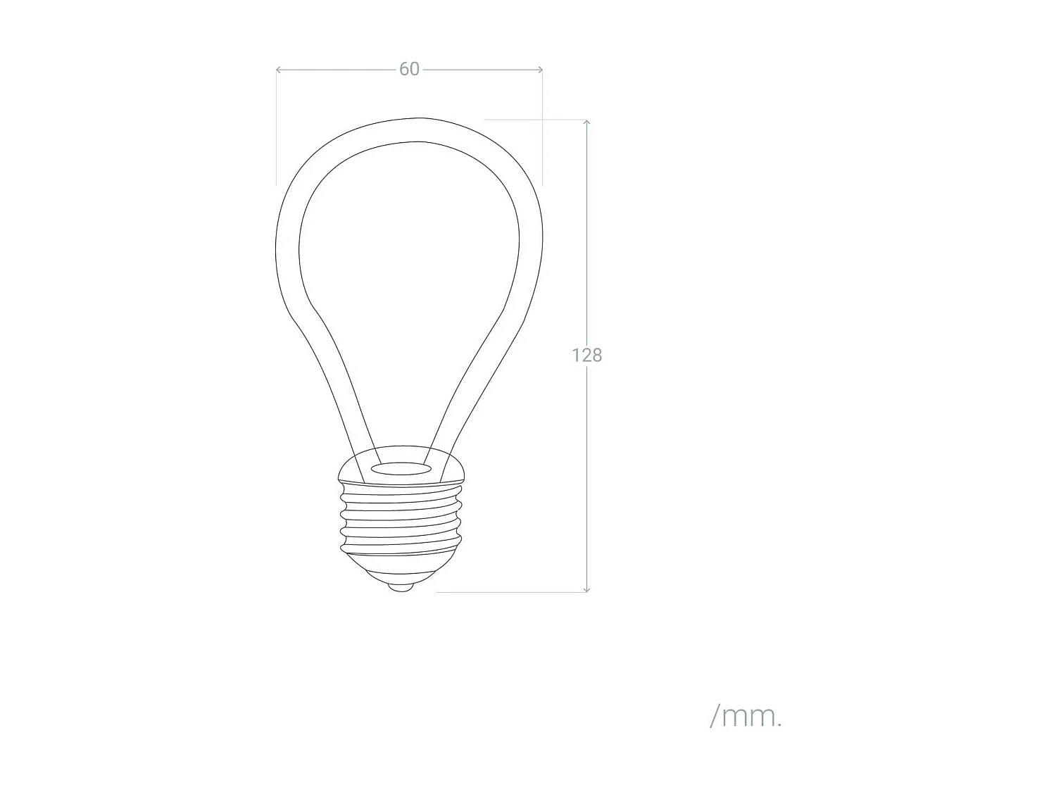 Bombilla Filamento LED E27 4W 400 lm A60 Neón No Flicker 2200K Súper Cálido