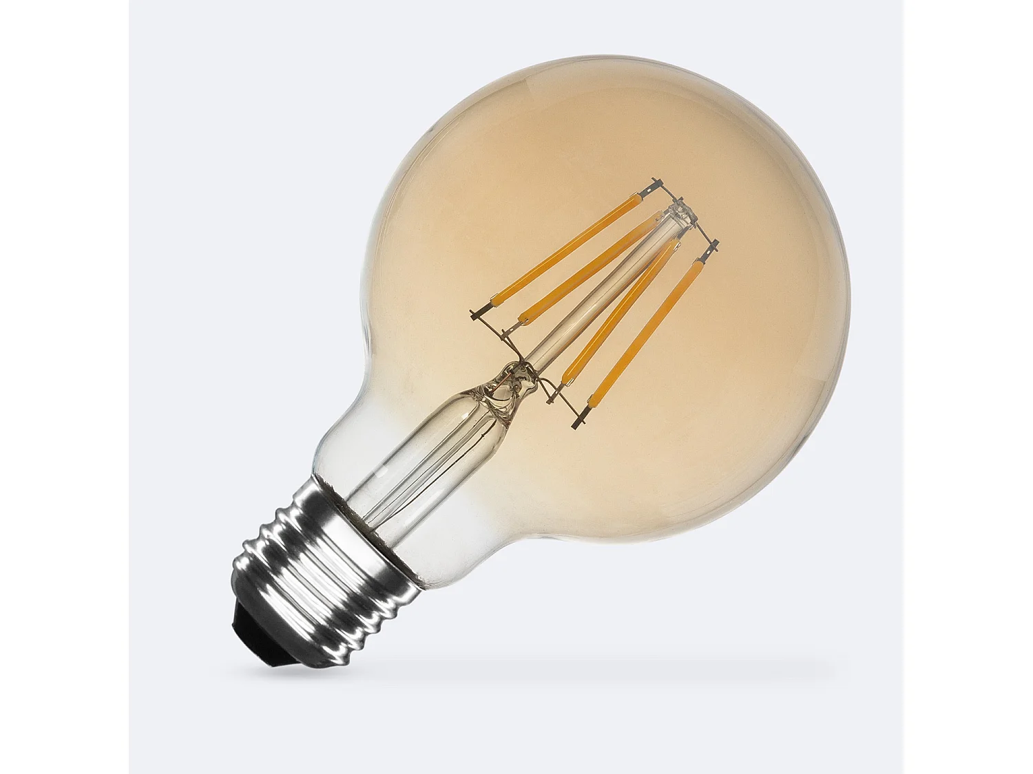 Bombilla Filamento LED E27 6W 540 lm G80 Gold No Flicker 2200K Súper Cálido