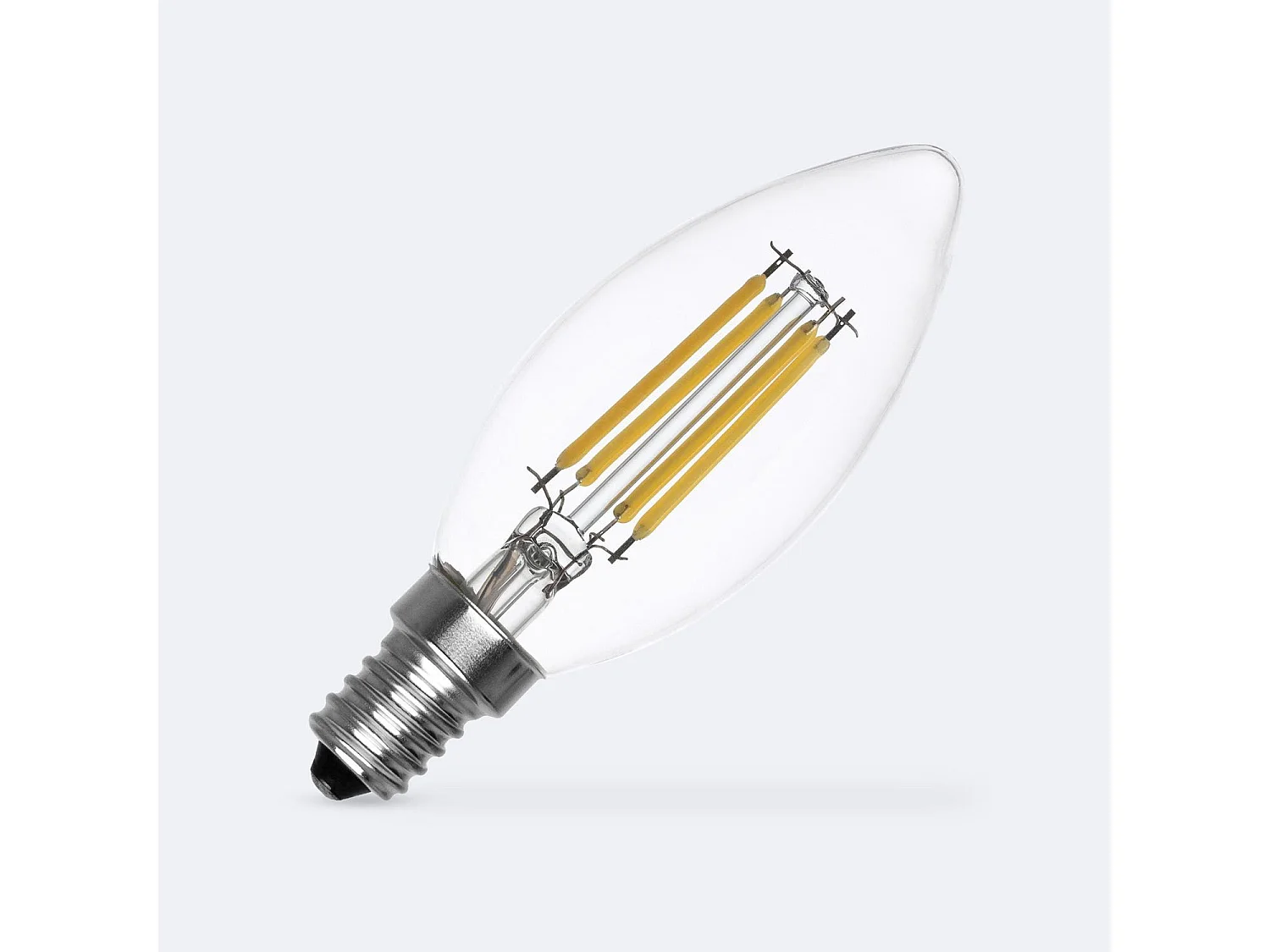 Bombilla Filamento LED E14 6W 720 lm C35 Vela No Flicker 4000K Blanco Neutro