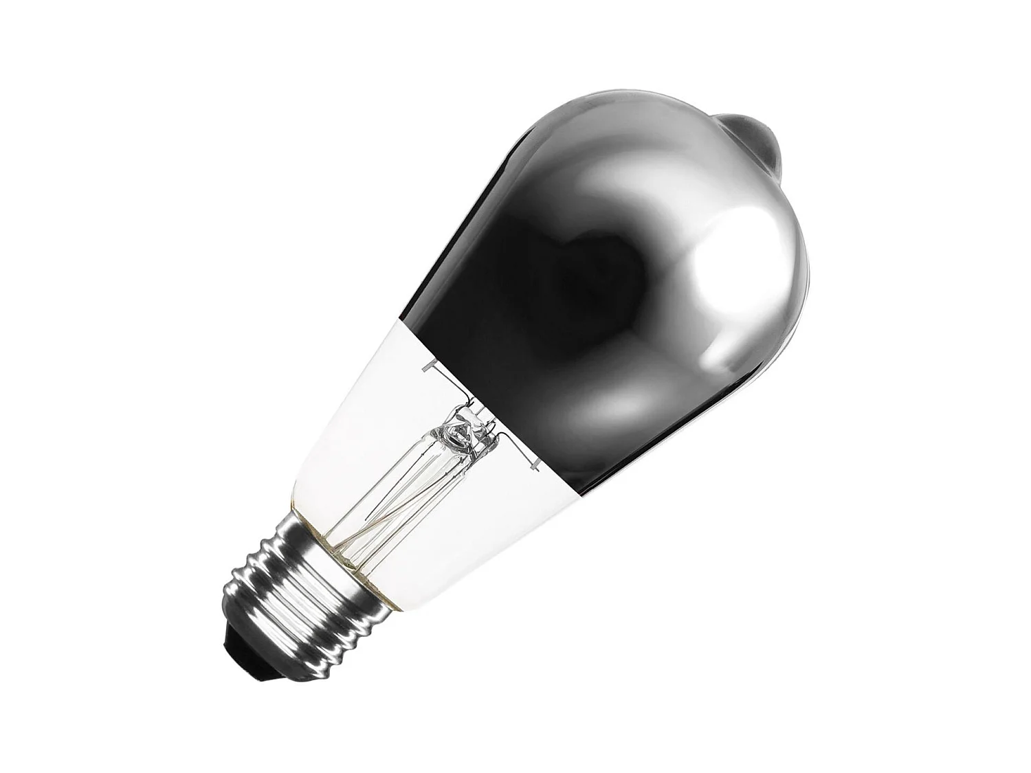 Ampoule LED Filament E27 7.5W 800 lm ST64 Dimmable Chrome No Flicker 2500K Super chaud