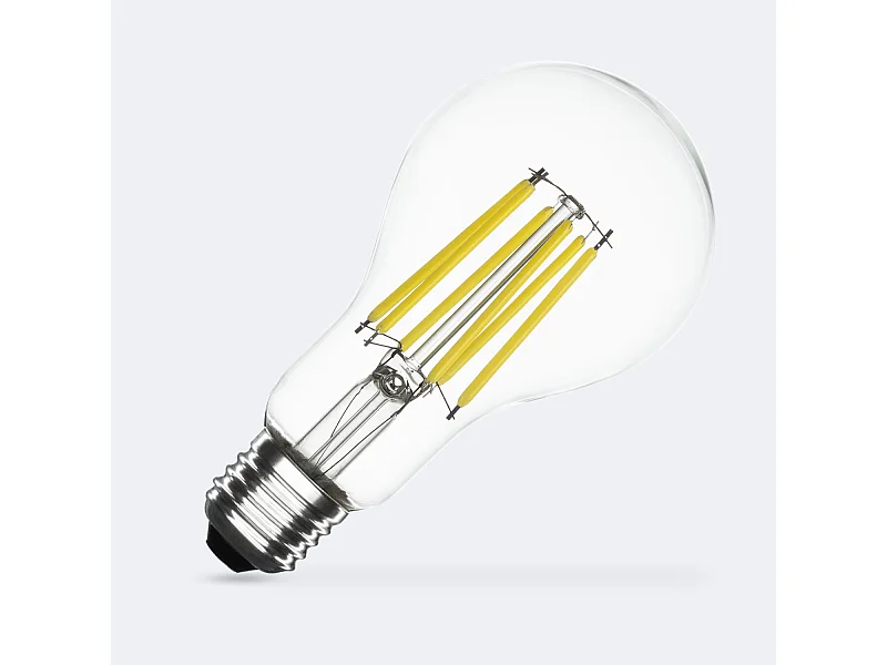 Bombilla Filamento LED E27 7.3W 1535 lm A70 High Efficiency 210 lm/W Clase A No Flicker 4000K Blanco Neutro