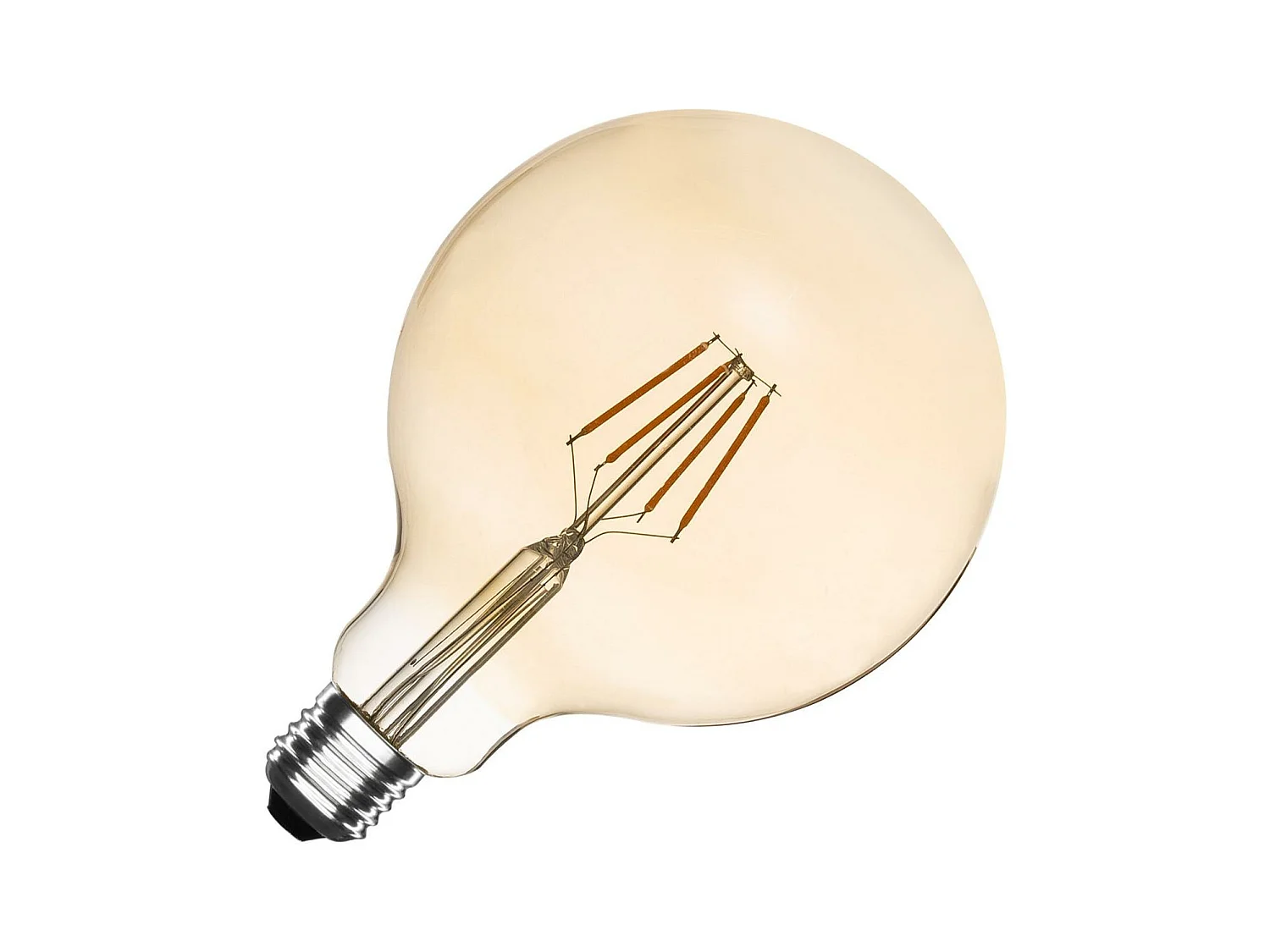 Ampoule LED Filament E27 6W 600 lm Dimmable G125 Gold No Flicker 2700K Blanc chaud
