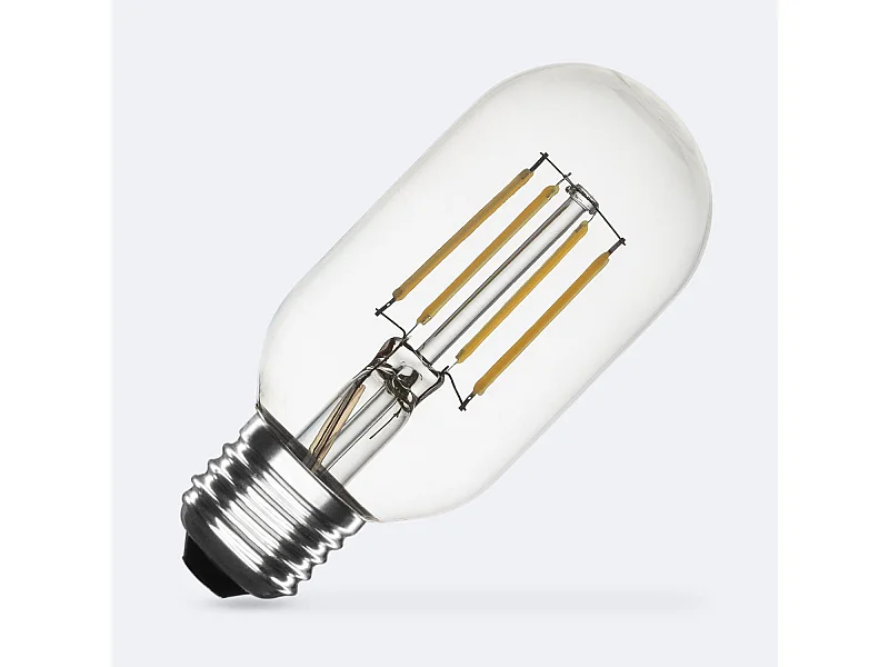 Bombilla Filamento LED E27 4W 470 lm Regulable T45 No Flicker 4000K Blanco Neutro