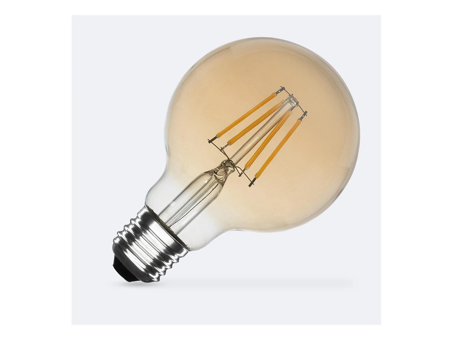 Lampadina Filamento LED E27 6W 540 lm G80 Gold No Flicker 2700K Bianco Caldo