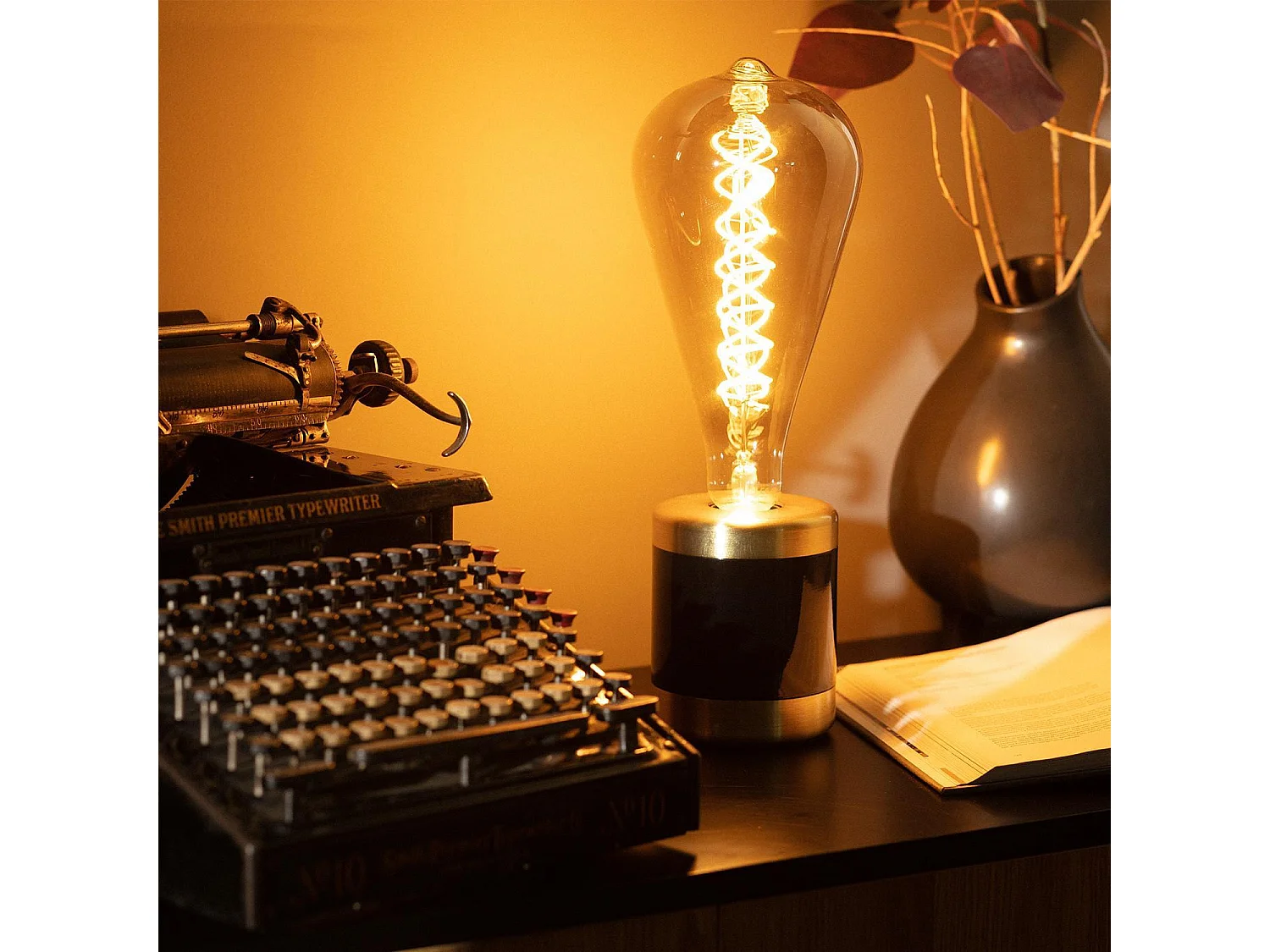 Bombilla Filamento LED E27 8W 800 lm ST115 Smoky No Flicker 2200K Súper Cálido