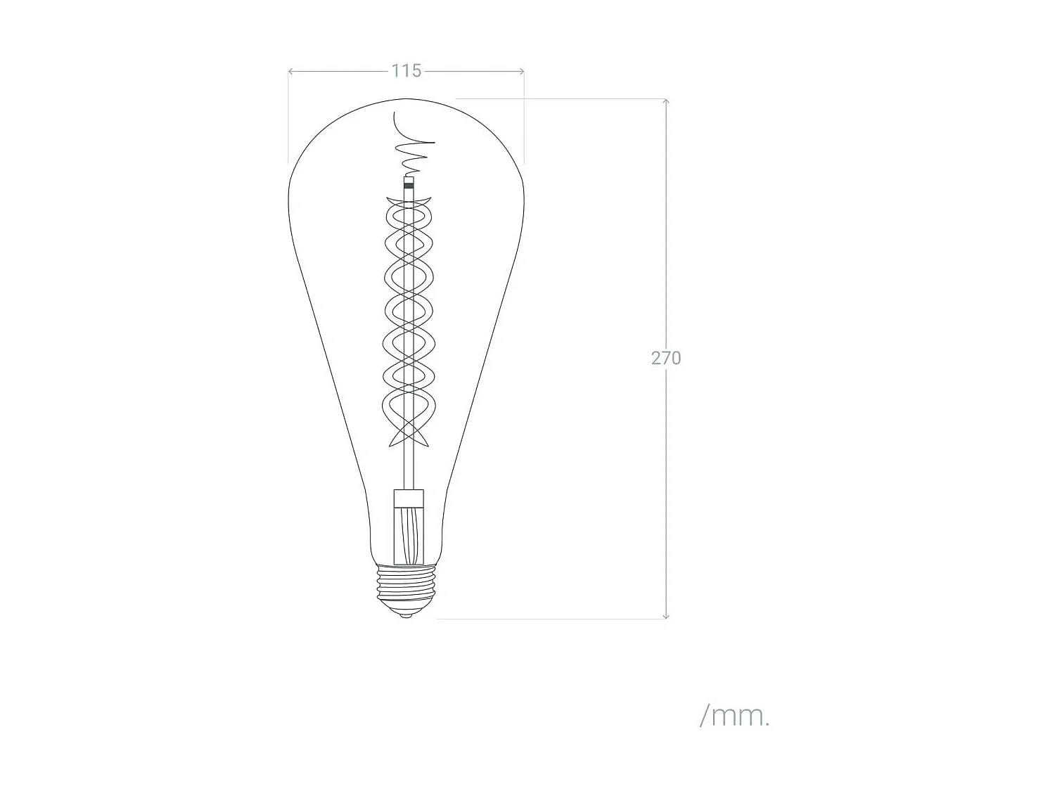 Bombilla Filamento LED E27 8W 800 lm ST115 Smoky No Flicker 2200K Súper Cálido