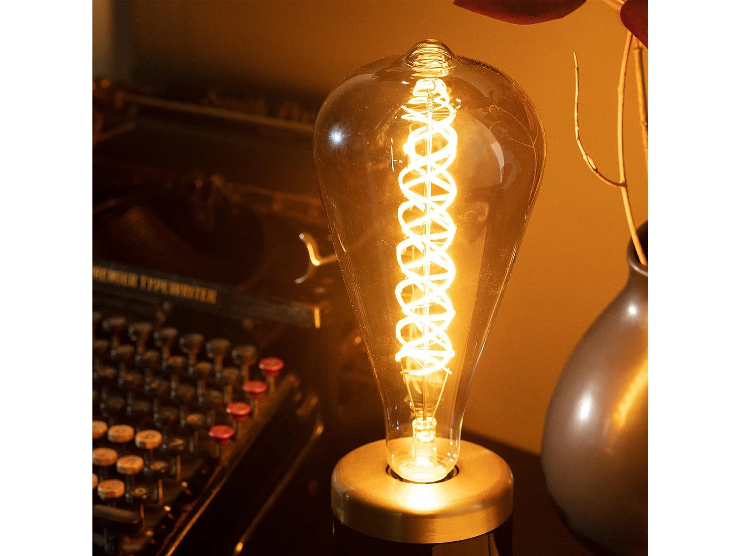 Bombilla Filamento LED E27 8W 800 lm ST115 Smoky No Flicker 2200K Súper Cálido