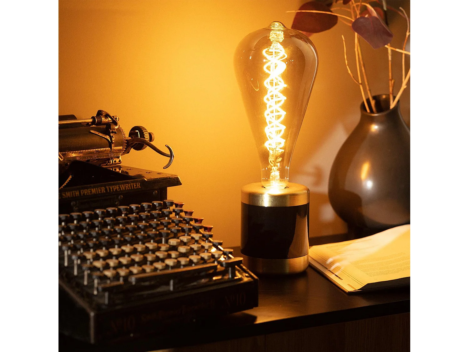 Bombilla Filamento LED E27 8W 800 lm ST115 Smoky No Flicker 2200K Súper Cálido