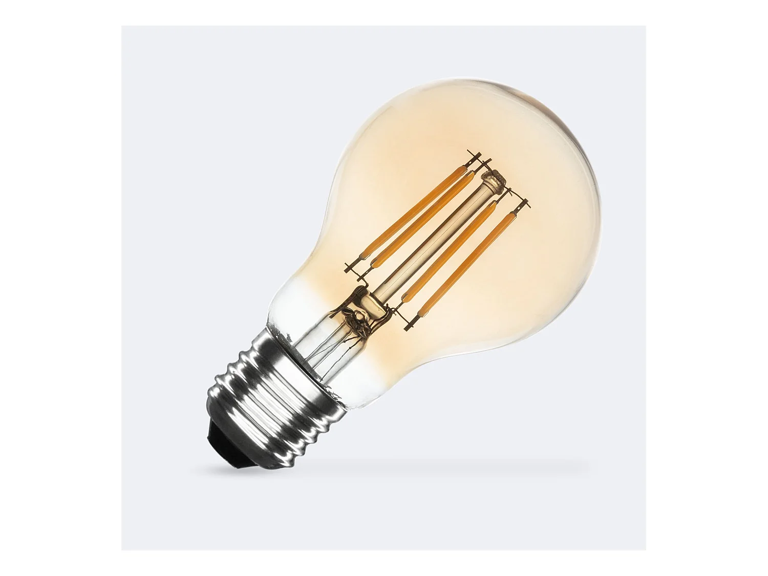 Lampadina Filamento LED E27 6W 600 lm Regolabile A60 Gold No Flicker 2700K Bianco Caldo