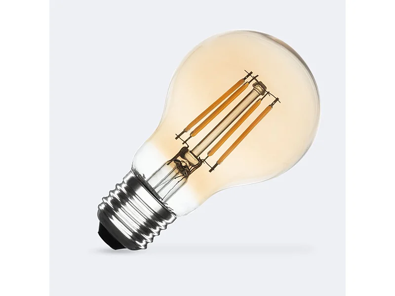 Ampoule LED Filament E27 6W 540 lm Dimmable A60 Gold No Flicker 2700K Blanc chaud