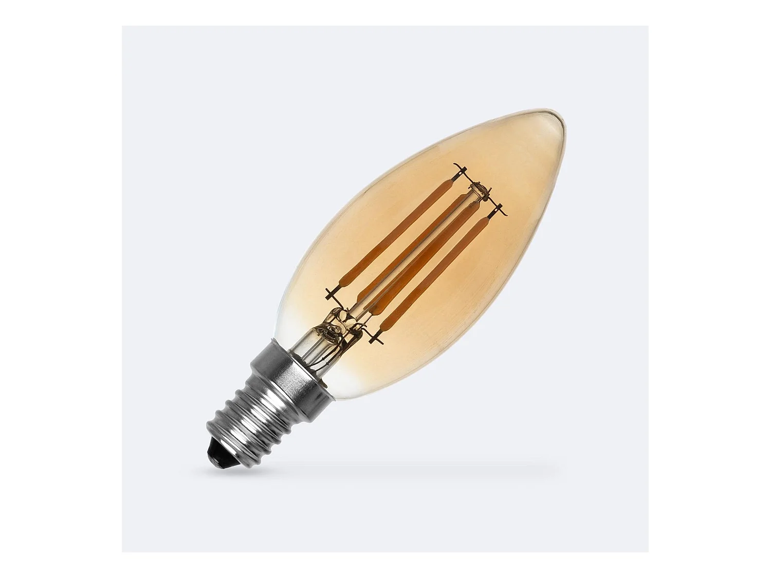 Ampoule LED Filament E14 6W 600 lm C35 Bougie Gold No Flicker 2200K Super chaud