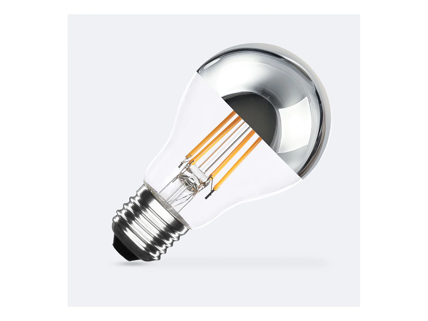 Bombilla Filamento LED E27 8W 800 lm A60 Regulable Chrome Reflect No Flicker 2200K Súper Cálido