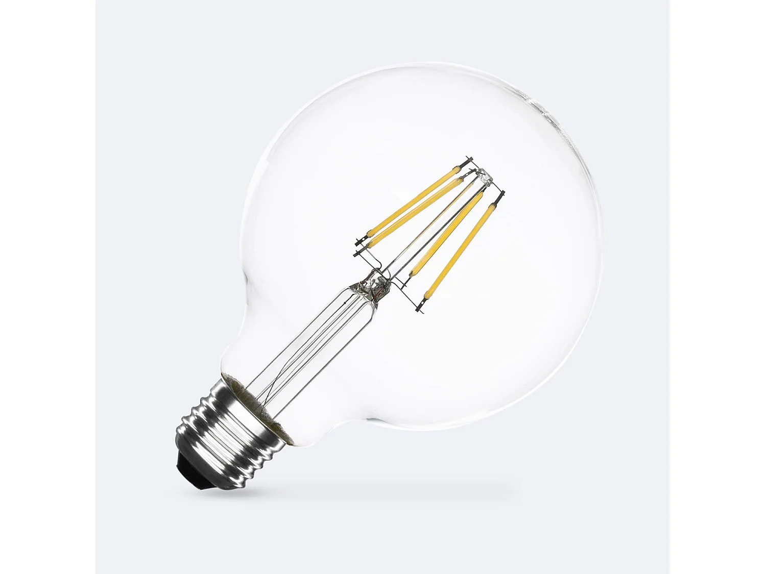 Bombilla Filamento LED E27 6W 720 lm Regulable G95 No Flicker 2700K Blanco Cálido