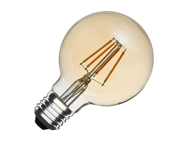 Lampadina Filamento LED E27 6W 600 lm Regolabile G80 Gold No Flicker 2700K Bianco Caldo