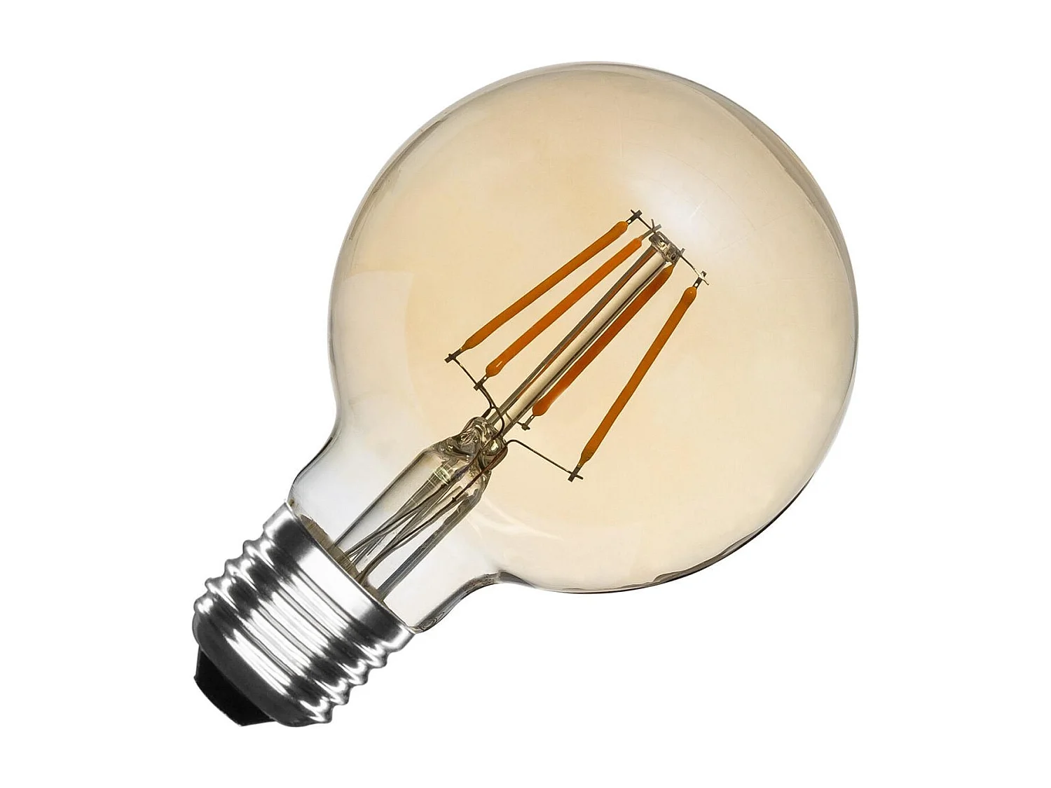 Bombilla Filamento LED E27 6W 600 lm Regulable G80 Gold No Flicker 2700K Blanco Cálido