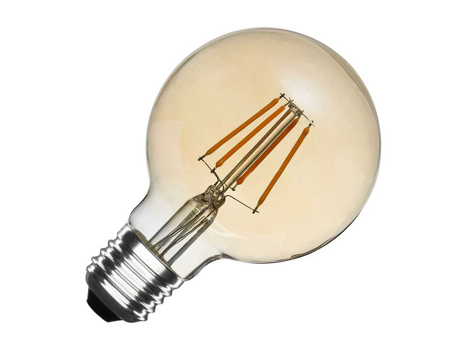 Bombilla Filamento LED E27 6W 600 lm Regulable G80 Gold No Flicker 2700K Blanco Cálido