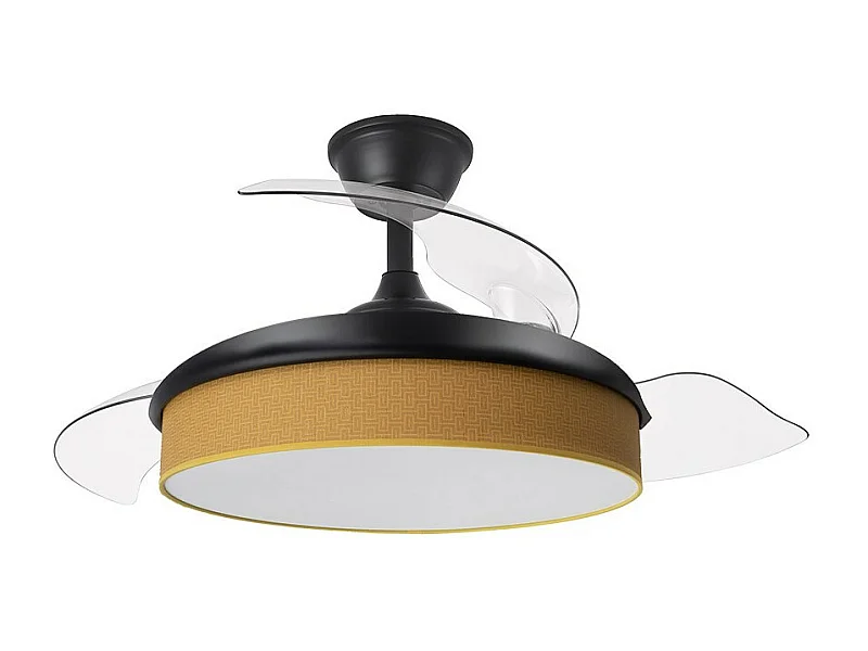 Ventilador Dc Moda Negro Amarillo Mando Distancia Funcion Inversa