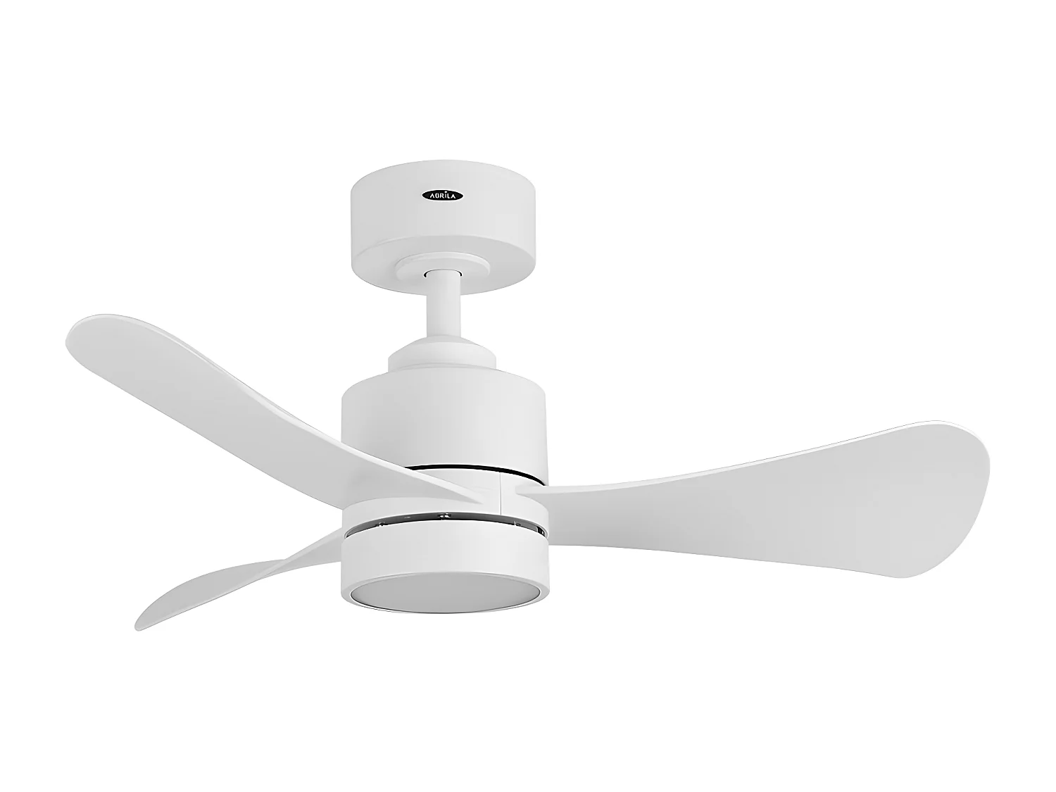 Ventilador Dc Zepelin Blanco Led 3 Posiciones Control Remoto