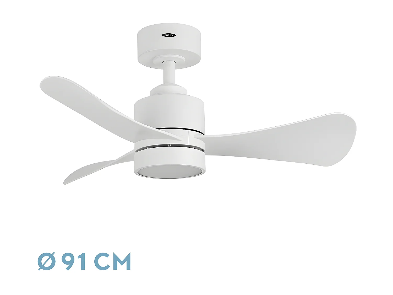 Ventilador Dc Zepelin Blanco Led 3 Posiciones Control Remoto