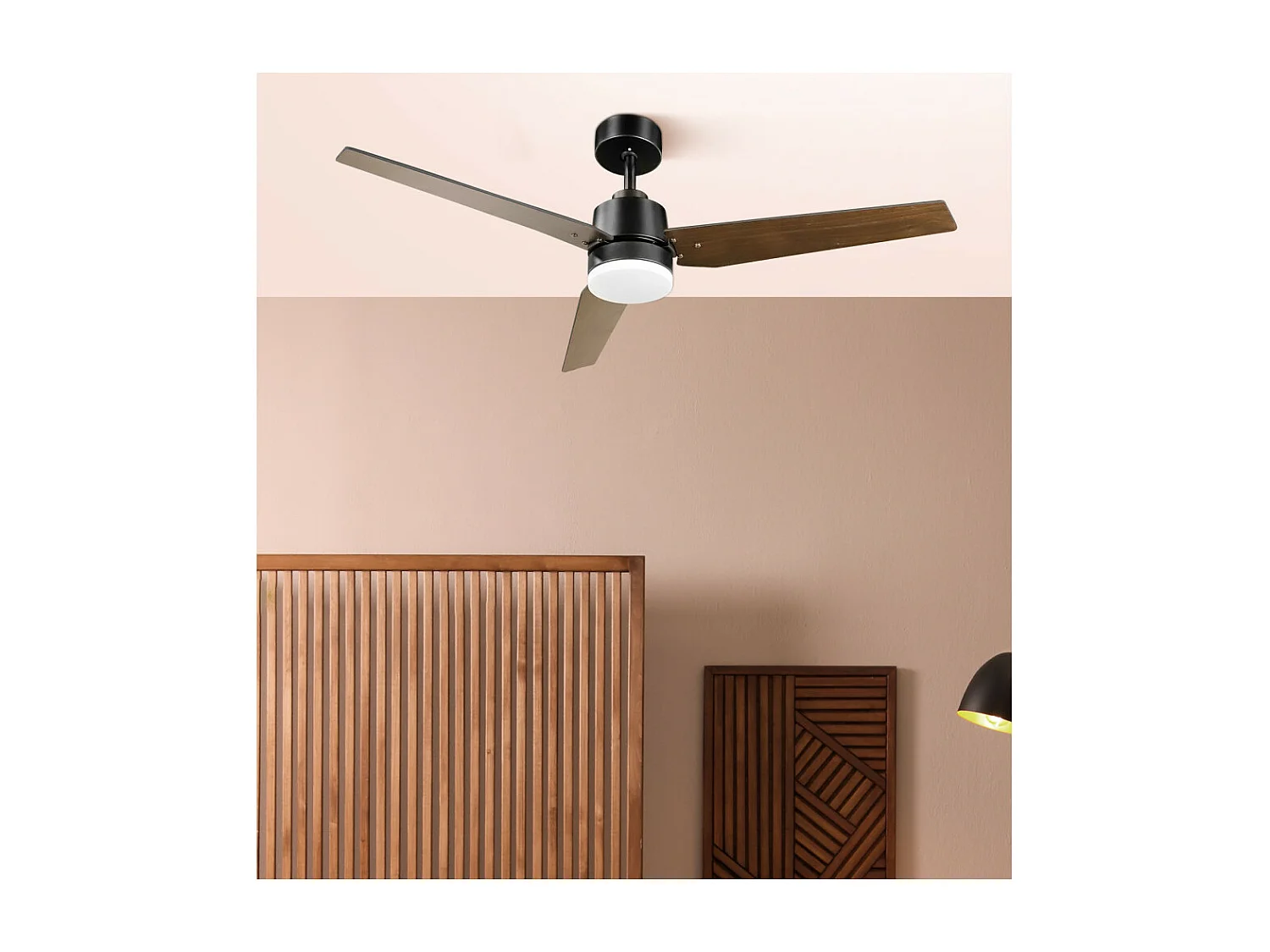 Ventilador Dc Captus Negro Led Temperatura Regulable Control Remoto