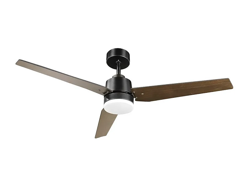 Télécommande à intensité variable de température du ventilateur LED CAPTUS DC noire FABRILAMP