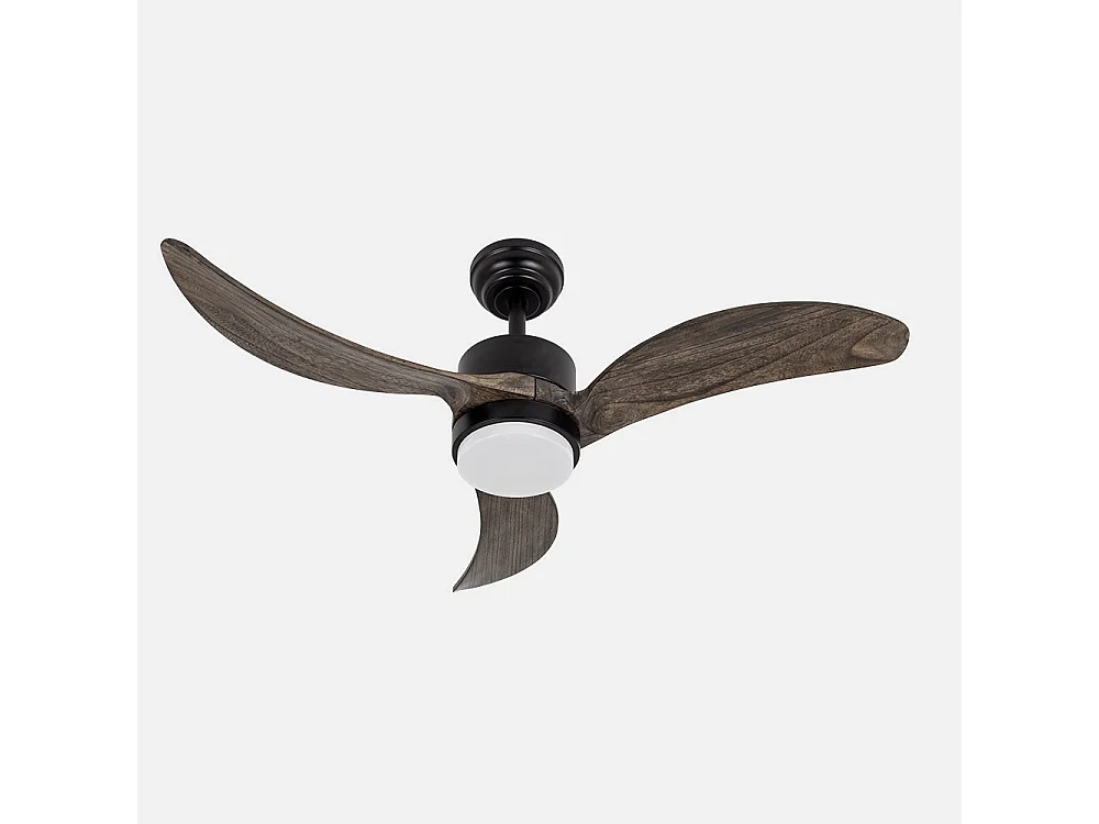 Ventilador Dc Bembezar Negro Led 24w Dimable Con Temporizador