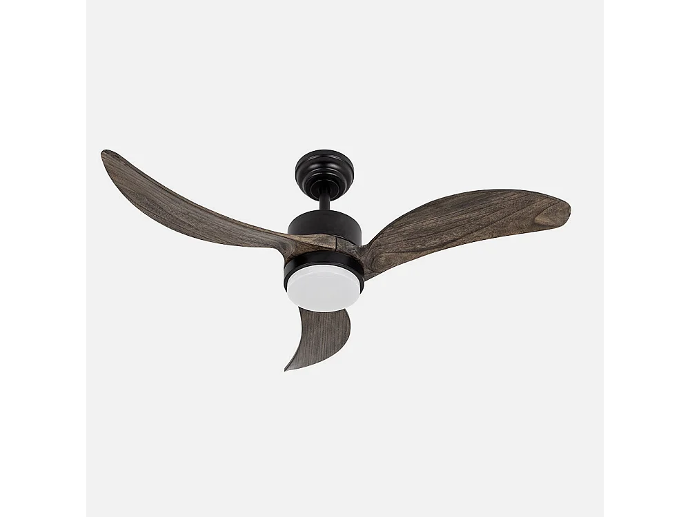 BEMBEZAR DC Fan Noir Led 24w Dimmable avec FABRILAMPMinuterie