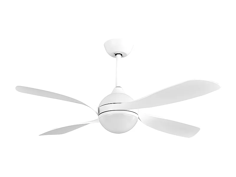 Ventilateur LED LIVORNO DC blanc intégré avec CCT et minuterie FABRILAMP