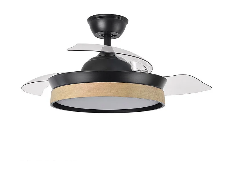 Ventilador Dc Iglu S Negro Led 3 Temperaturas Y Control Remoto