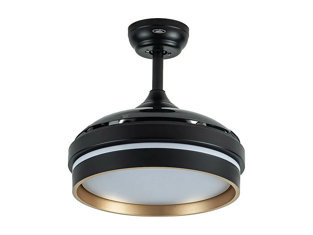 Ventilador Dc Nalon S Negro  Oro Cct Regulable Control Remoto Led