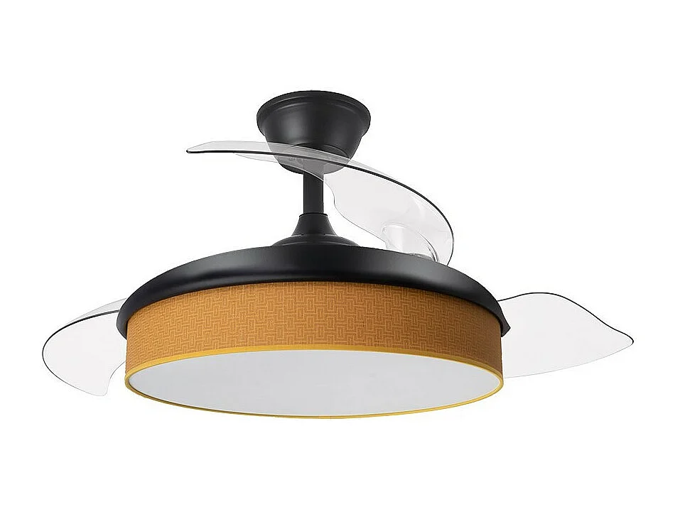 Ventilador Dc Moda Negro Naranja Mando Distancia Funcion Inversa