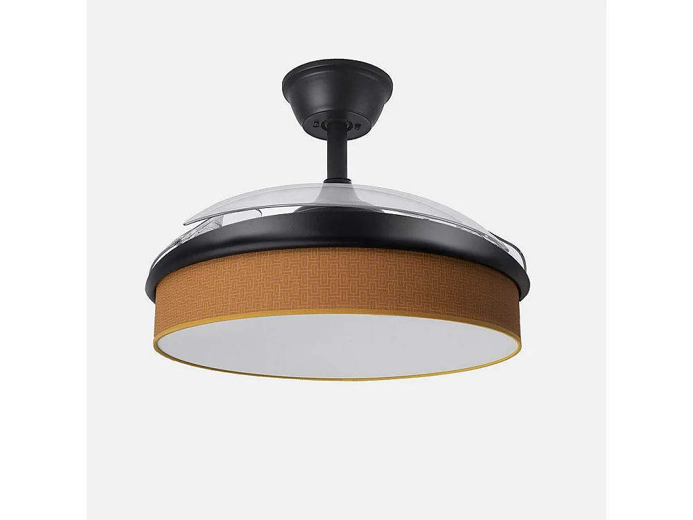 Ventilador Dc Moda Negro Naranja Mando Distancia Funcion Inversa