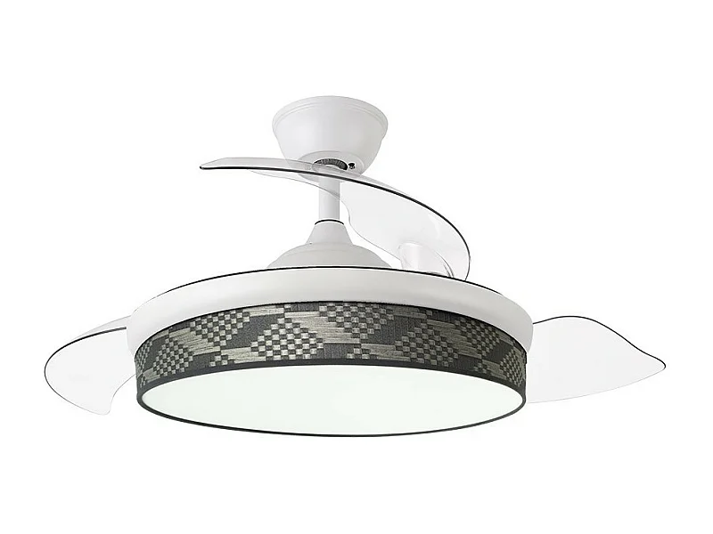 Ventilador Dc Moda Blanco Gris Mando Distancia Funcion Inversa